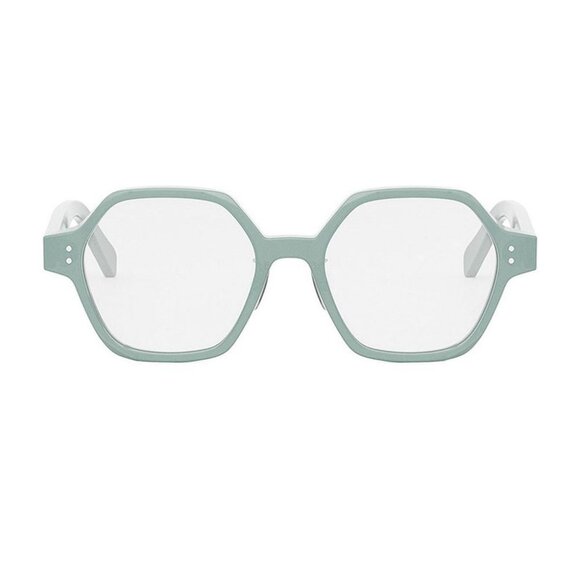 NEW CL50142F 093 CELINE EYEGLASSES WOMEN GEOMETRIC GREEN EYEWEAR - Picture 1 of 3
